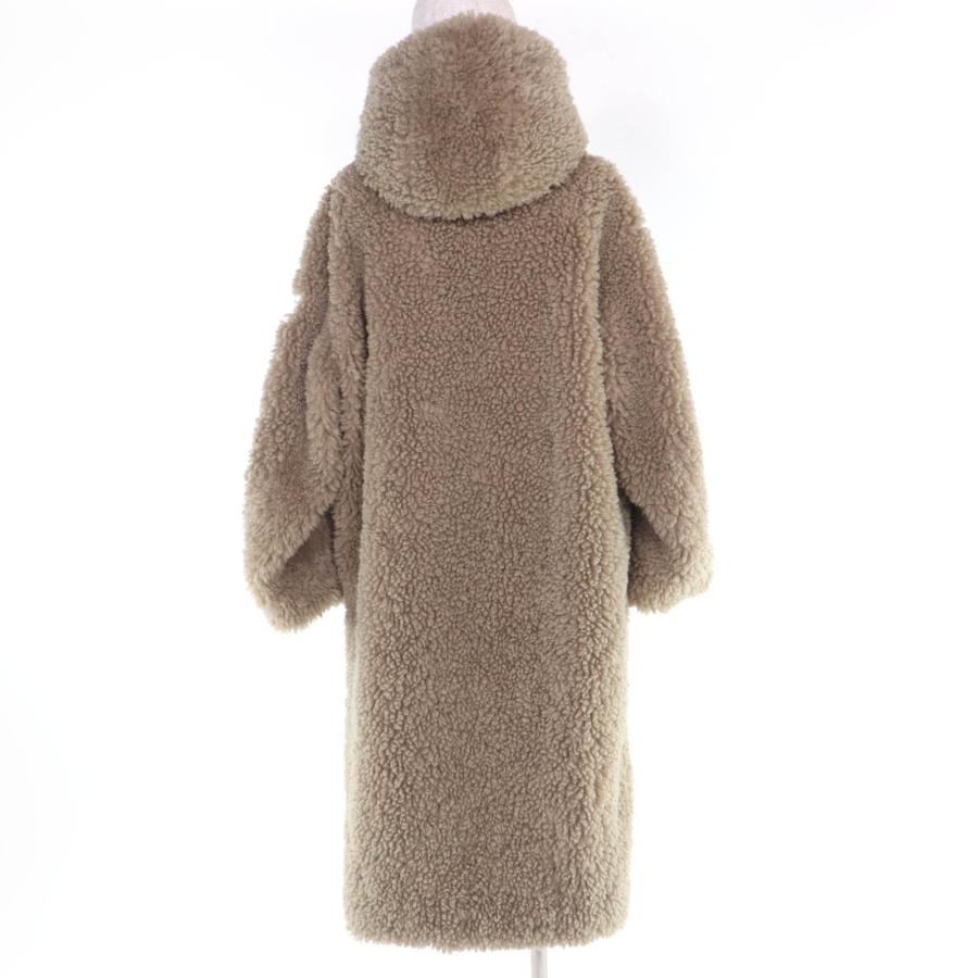 極美品☆TATRAS タトラス 23AW LTAT23A4973 NOLLEY’S ノーリーズ オーバーシルエット ボア コート ベージュ 2 正規品 レディースの画像