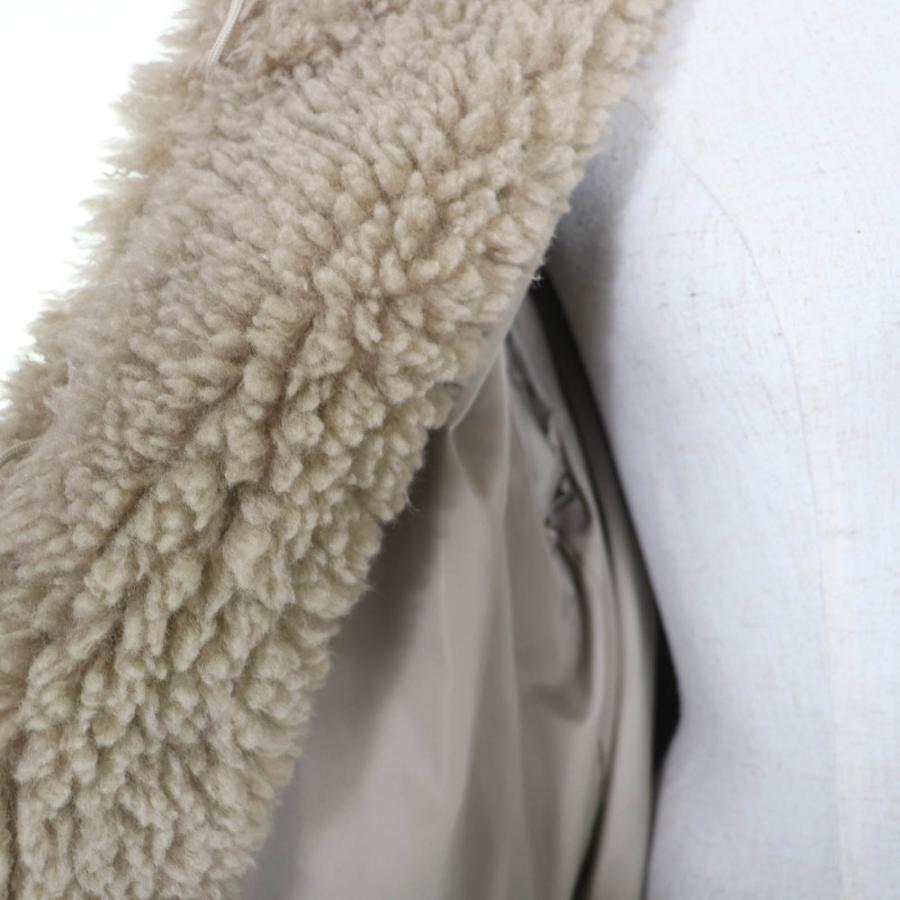 極美品☆TATRAS タトラス 23AW LTAT23A4973 NOLLEY’S ノーリーズ オーバーシルエット ボア コート ベージュ 2 正規品 レディースの画像