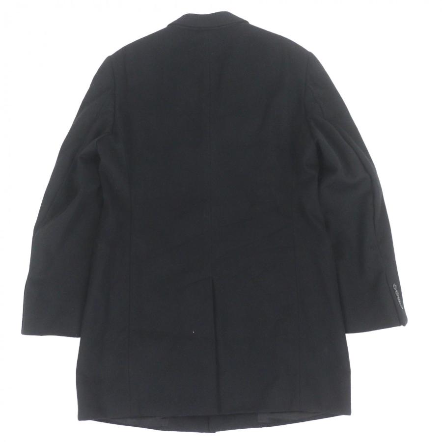 美品▼ARMANI COLLEZIONI アルマーニコレッツォーニ T LINE ウール カシミヤ 撥水加工 シングル チェスターコート ブラック 52 正規品 メンズ 美品▽ARMANI COLLEZIONI アルマーニコレッツォーニ T LINE ウール