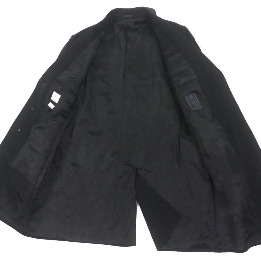 美品▼ARMANI COLLEZIONI アルマーニコレッツォーニ T LINE ウール カシミヤ 撥水加工 シングル チェスターコート ブラック 52 正規品 メンズ 美品▽ARMANI COLLEZIONI アルマーニコレッツォーニ T LINE ウール