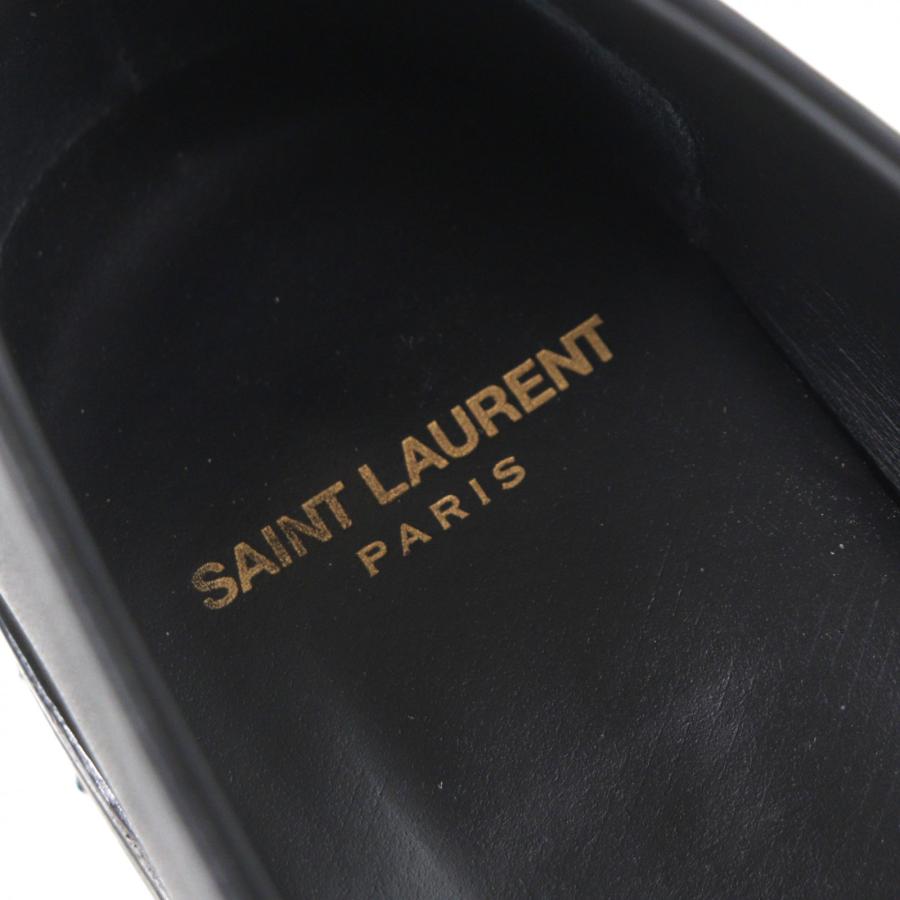 美品▽SAINT LAURENT PARIS サンローランパリ 689605 YSLロゴ レザー