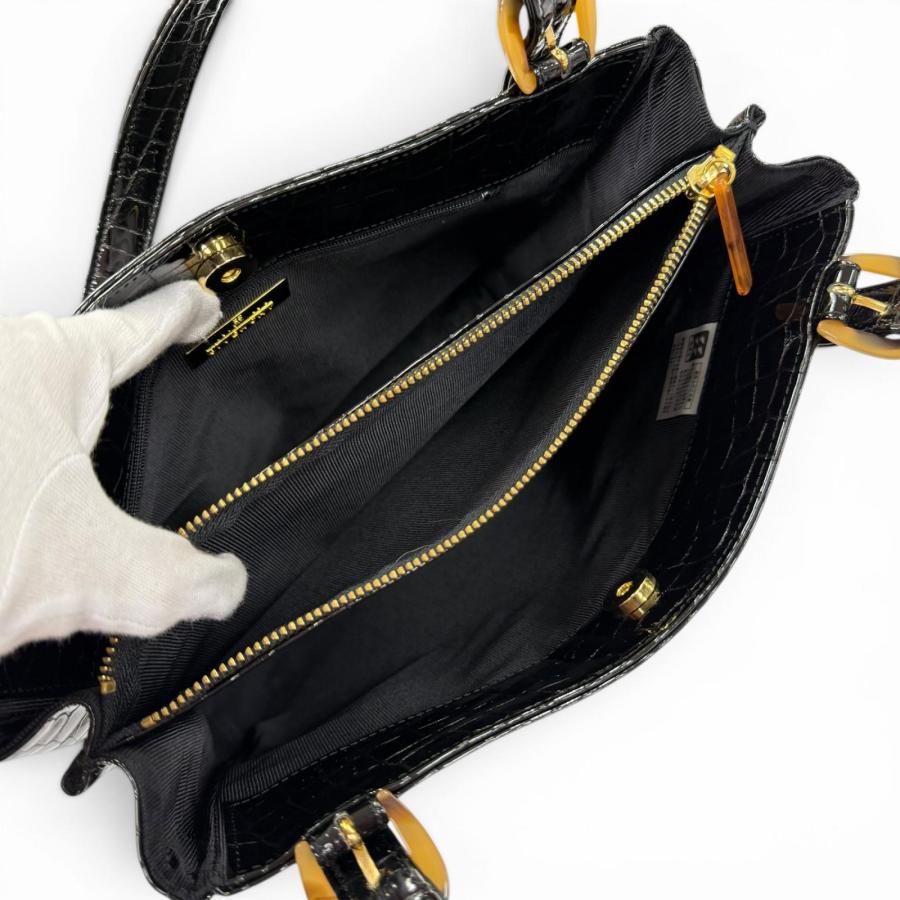 ジバンシー GIVENCHY ハンドバッグ - レザー 黒 レディース 美品