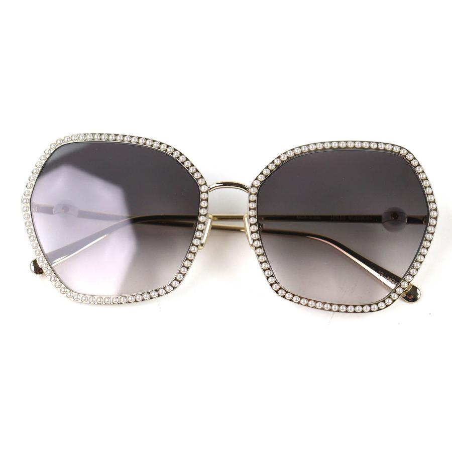 美品△LOUIS VUITTON ルイヴィトン Z2016U 948 LVパール サングラス アイウェア ゴールド 58□18 140 保存袋付き イタリア製 レディース LOUIS VUITTON（ルイ・ヴィトン） 美品△LOUIS VUITTON Z2016U 948 LV