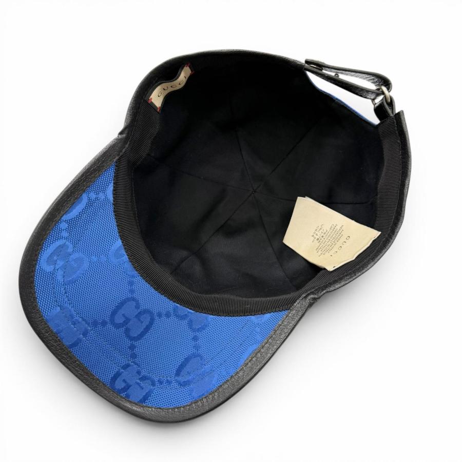 GUCCI　グッチ　総柄　ブルーリボン　バケットハット　帽子　キャップ GUCCI（グッチ） 極美品▽GUCCI 627114 Gucci Off The Grid GG柄