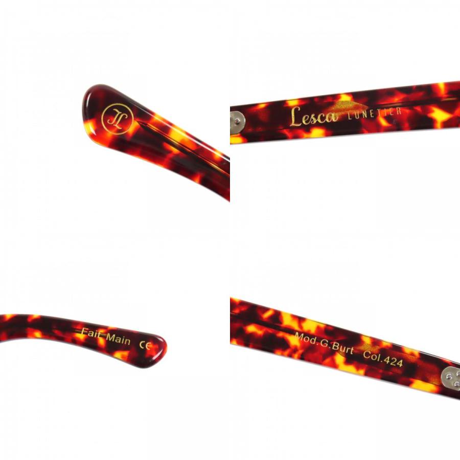極美品▽Lesca Lunetier レスカ ルネティエ G.Burt べっ甲柄 ラウンド 