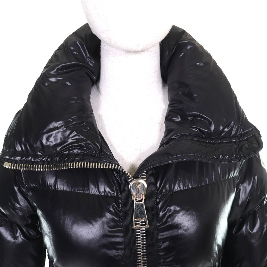 美品△MONCLER モンクレール 2015年 A20934636705 JOUX ジョックス ロゴワッペン ZIP UP ダウンジャケット ブラック 1 正規品 レディースの画像