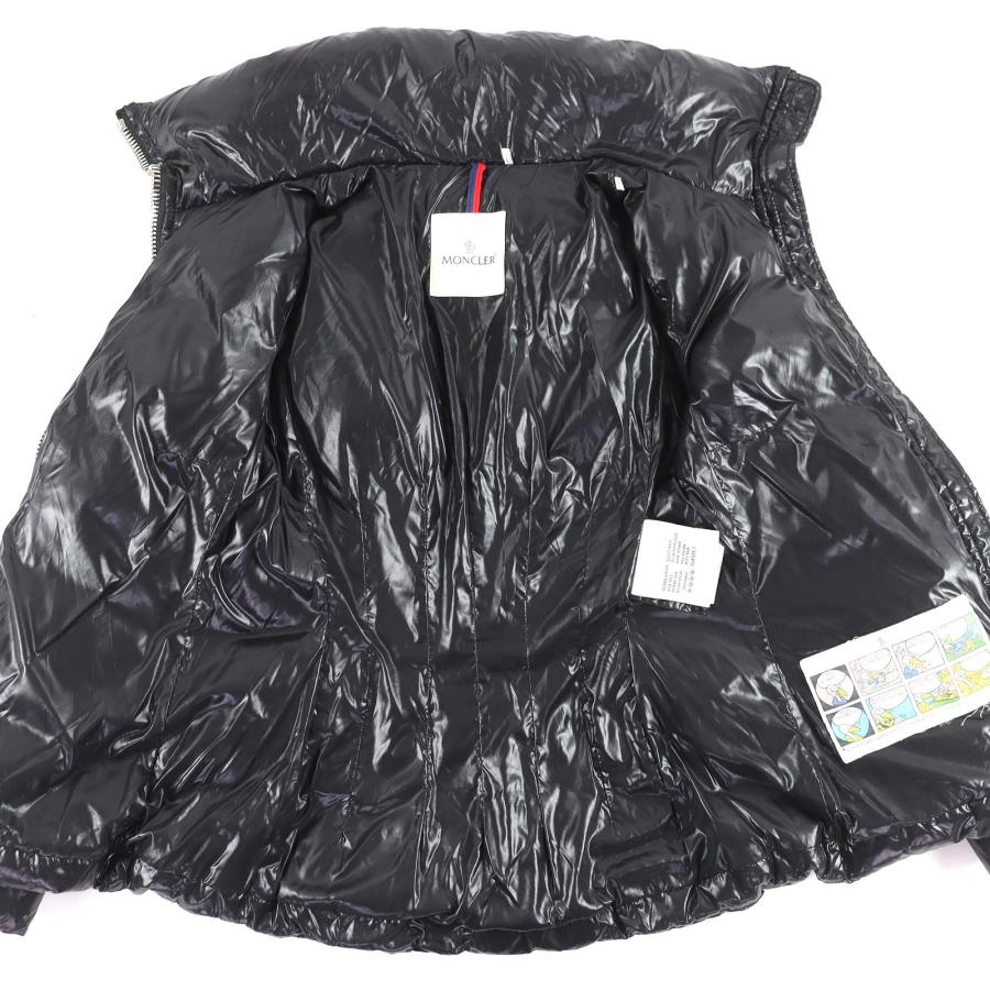 美品△MONCLER モンクレール 2015年 A20934636705 JOUX ジョックス ロゴワッペン ZIP UP ダウンジャケット ブラック 1 正規品 レディースの画像
