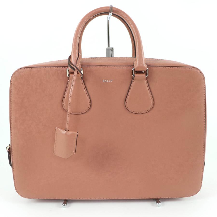 極美品☆BALLY バリー BOND MD 鍵付 レザー 2way ショルダーバッグ・ハンドバッグ ブリーフケース ピンク系 保存袋付き レディース Bally（バリー） 極美品☆BALLY BOND MD 鍵付 レザー 2way ショルダー