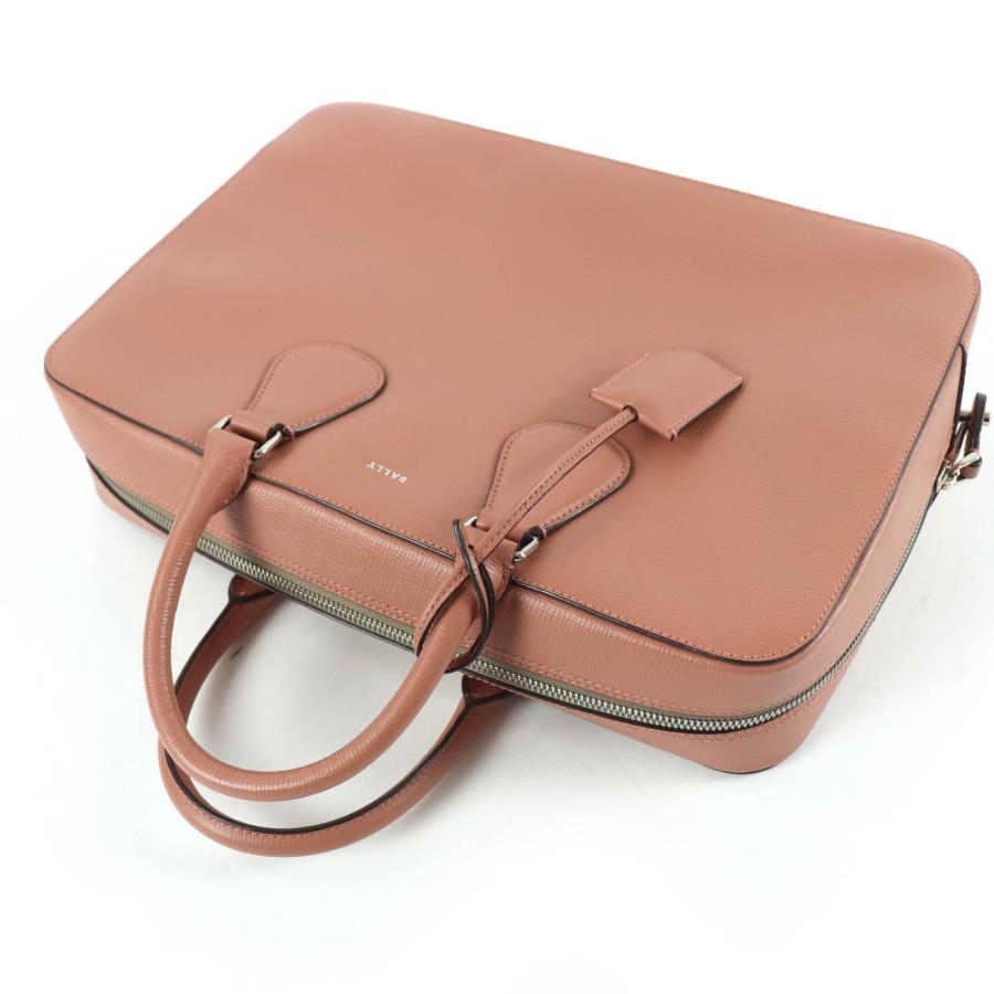 極美品☆BALLY バリー BOND MD 鍵付 レザー 2way ショルダーバッグ・ハンドバッグ ブリーフケース ピンク系 保存袋付き レディース_4