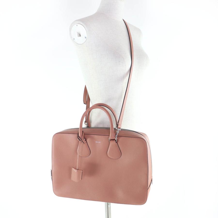 極美品☆BALLY バリー BOND MD 鍵付 レザー 2way ショルダーバッグ・ハンドバッグ ブリーフケース ピンク系 保存袋付き レディース_8