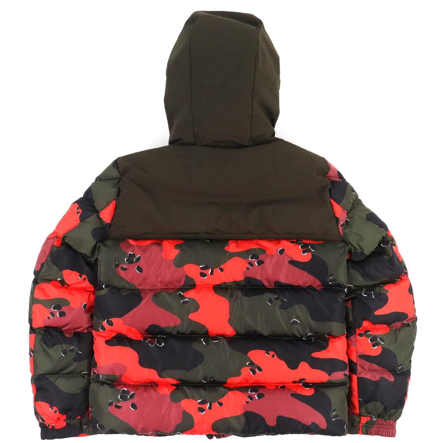 極美品△MONCLER モンクレール EYMERIC エメリック カモフラージュ柄 ロゴワッペン フード付き ダウンジャケット カーキ レッド 3 正規品_1
