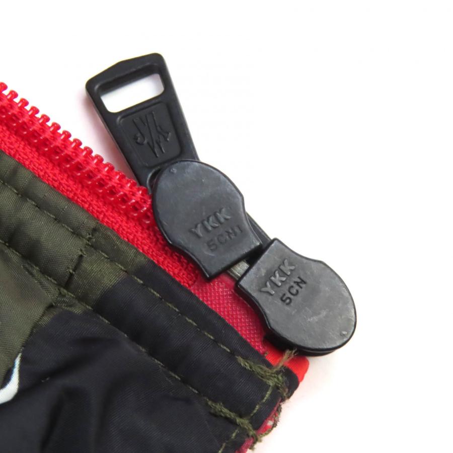 極美品△MONCLER モンクレール EYMERIC エメリック カモフラージュ柄 ロゴワッペン フード付き ダウンジャケット カーキ レッド 3 正規品_5