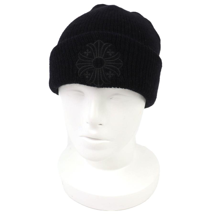 美品△CHROME HEARTS クロムハーツ ウール100％ CHプラス刺繍 ビーニー