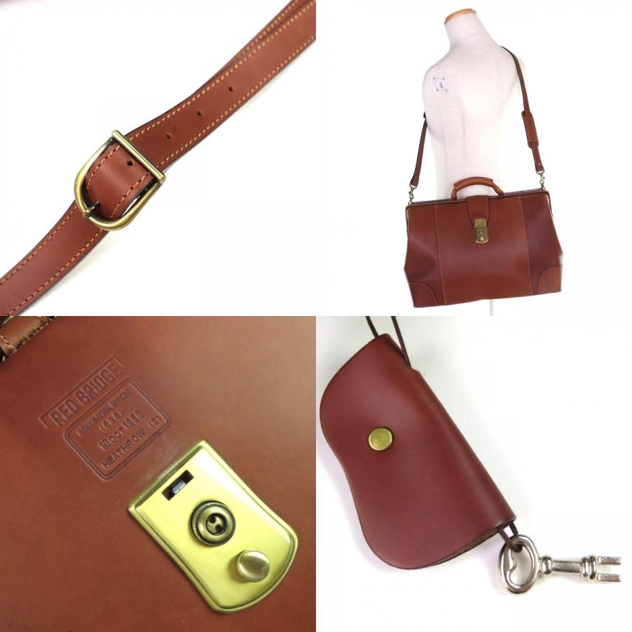良品△RED BRIDGE レッドブリッジ 鍵付き 本革 レザー ダレスバッグ