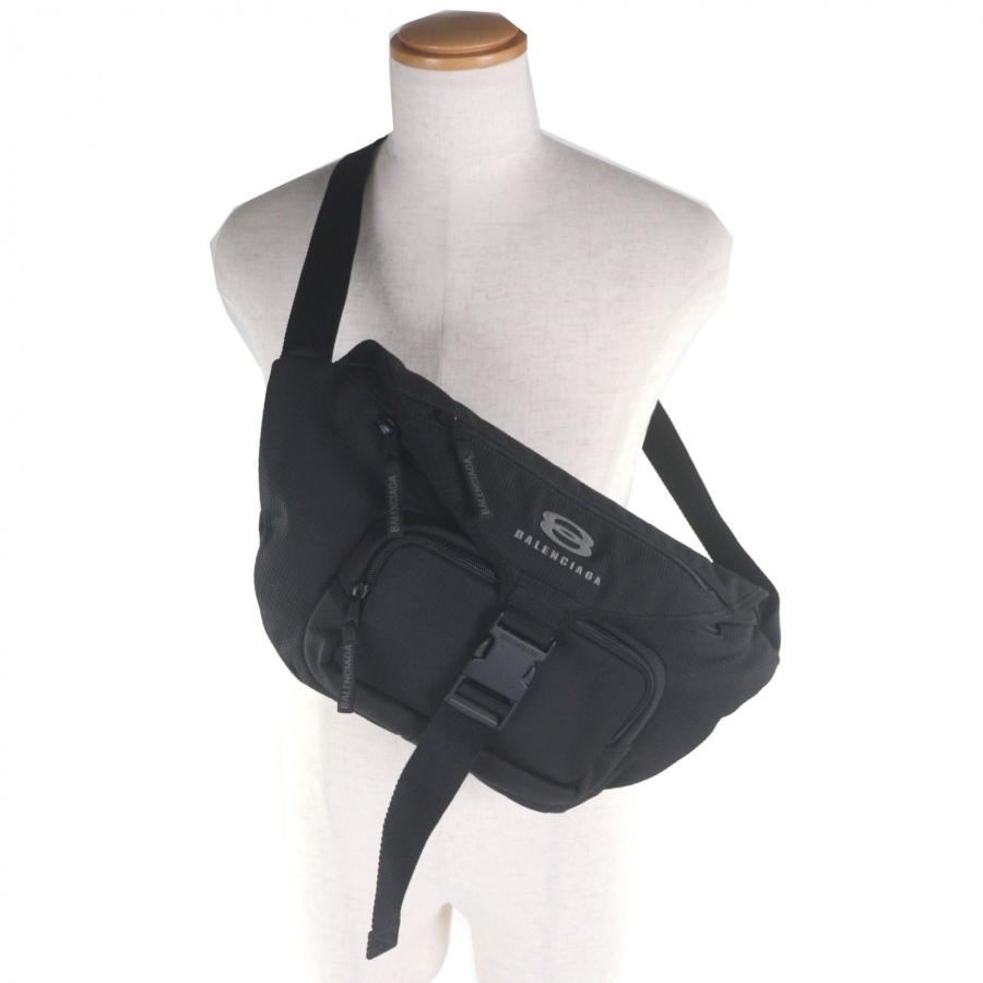 極美品▼BALENCIAGA バレンシアガ 792072 UNITY BELTPACK L ラージベルトパック ナイロン ボディバッグ ブラック 保存袋付き イタリア製 メンズ BALENCIAGA（バレンシアガ） 極美品▽BALENCIAGA 792072 UNITY