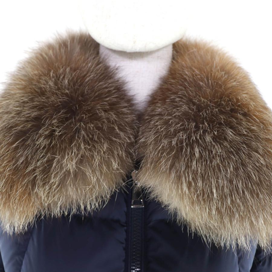 『極美品』MONCLER HIRONDELLE ロングダウンジャケット MONCLER（モンクレール） 美品☆MONCLER HIRONDELLE FOXファー付 ZIP