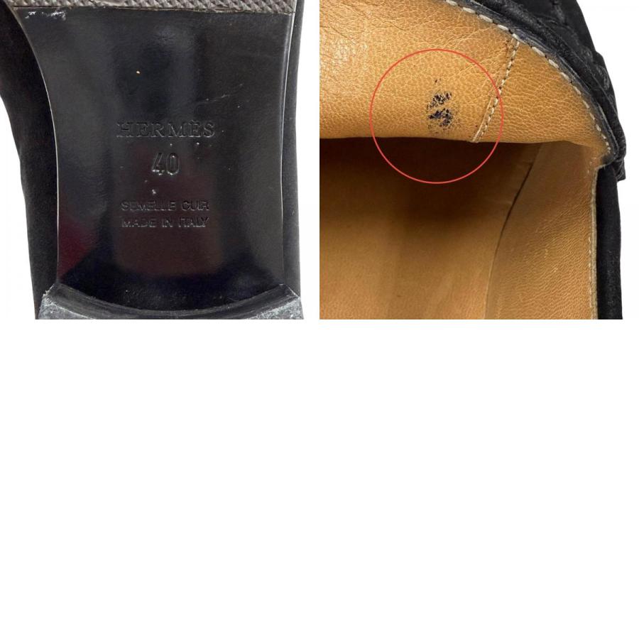 HERMES エルメス コンスタンス スウェードローファー H金具 41.5 HERMES（エルメス） 極美品◇HERMES ヴィンテージ コンスタンス