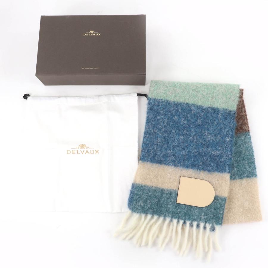 未使用品☆DELVAUX デルヴォー モヘア アルパカ Dタッチ レザーパッチ