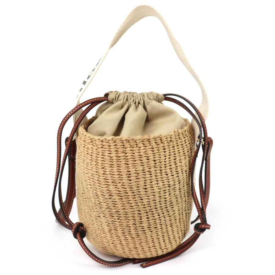 クロエ　かごバッグショルダー　美品 Chloe（クロエ） 極美品△Chloe CHC23AS381L1826Y Woody スモール