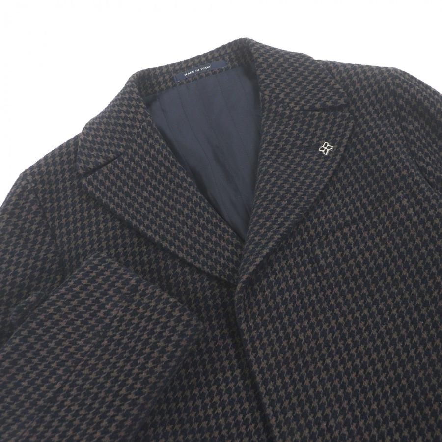 極美品□TAGLIATORE タリアトーレ THOMAS ラペルピン 千鳥格子柄 比翼