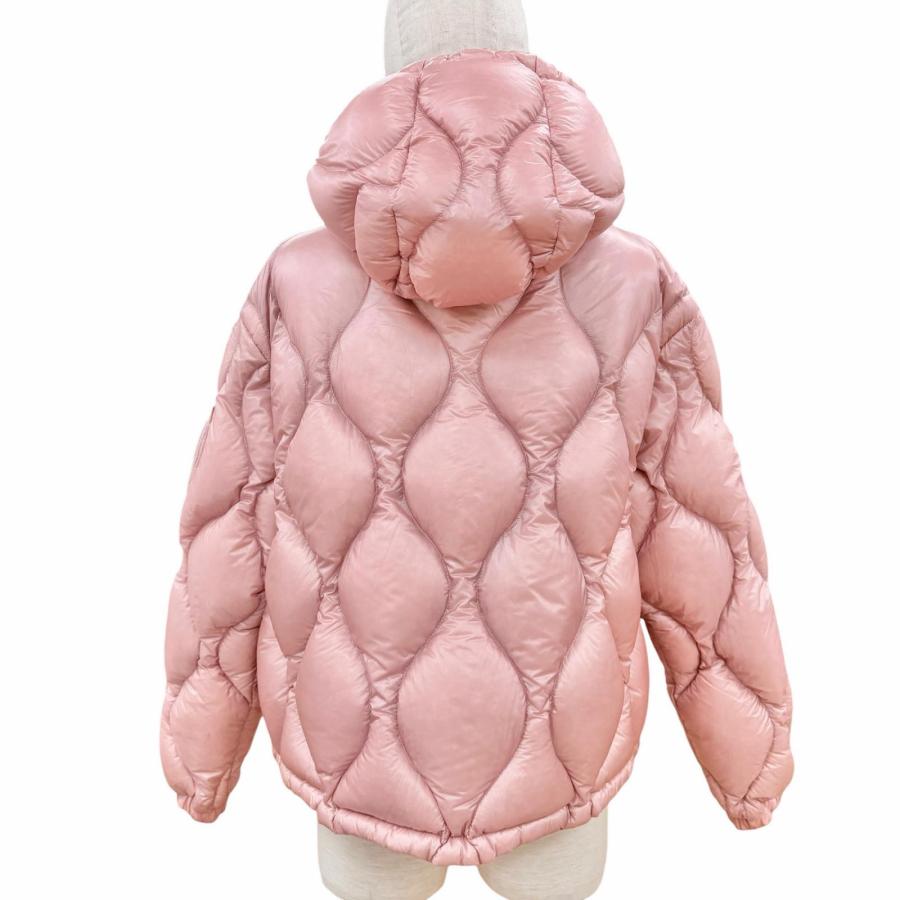 極美品◇MONCLER モンクレール 22-23AW H20931A00019 ANTHON ロゴワッペン フード付 ダウンジャケット 0 正規品 レディース ハンガー付きの画像
