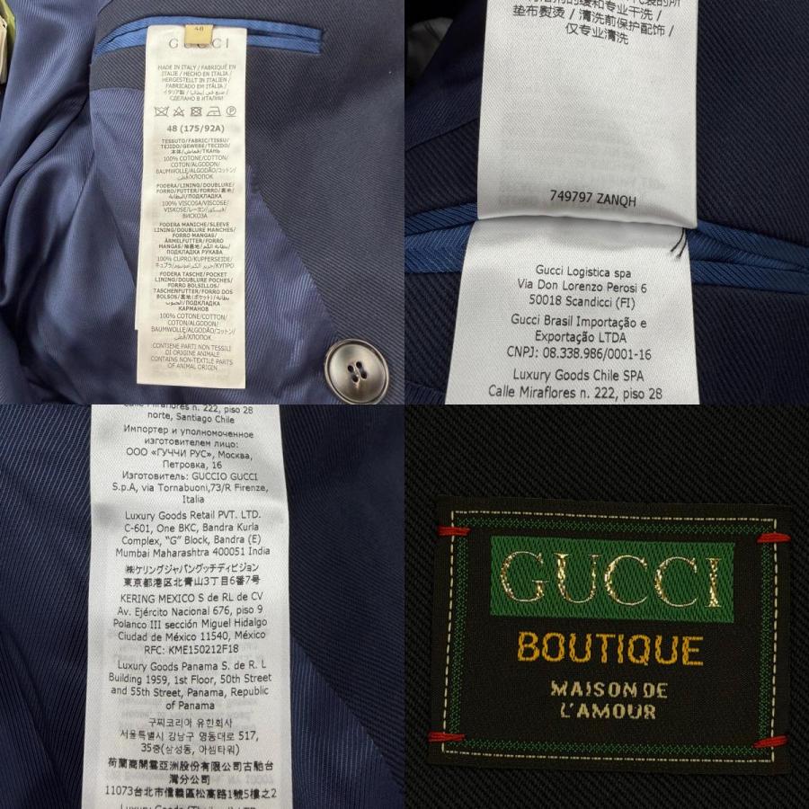 GUCCI（グッチ） 未使用品▽GUCCI 23AW 749797 コットン 金ボタン