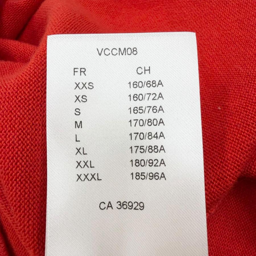 極美品□LOUIS VUITTON ルイヴィトン 23SS ロゴデザイン クルーネック ショートスリーブ 半袖ニット レッド L イタリア製 正規品 メンズ