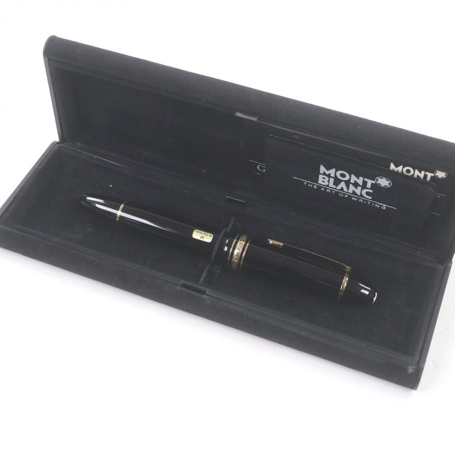 美品□MONTBLANC モンブラン マイスターシュテュック 149 ヴィンテージ ペン先14K Mニブ キャップ式 万年筆 ブラック ゴールド ケース付き 西ドイツ製 メンズ MONTBLANC（モンブラン） 美品□MONTBLANC マイスターシュテュック 149
