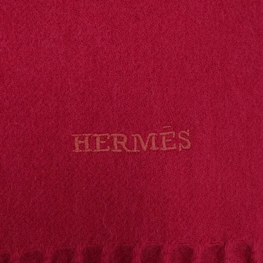 HERMES（エルメス） 未使用品◇HERMES カシミヤ100％ ロゴ刺繍