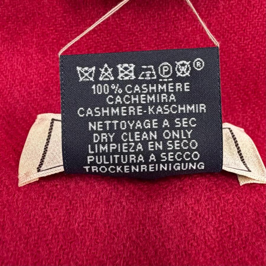 HERMES（エルメス） 未使用品◇HERMES カシミヤ100％ ロゴ刺繍