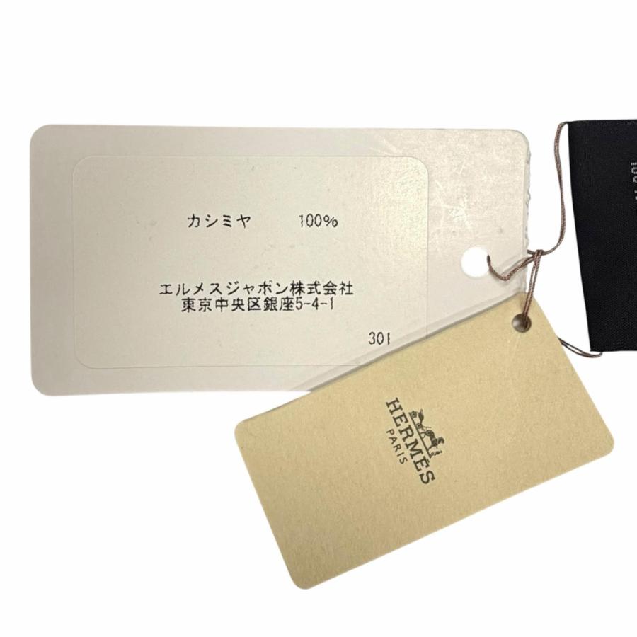 HERMES（エルメス） 未使用品◇HERMES カシミヤ100％ ロゴ刺繍