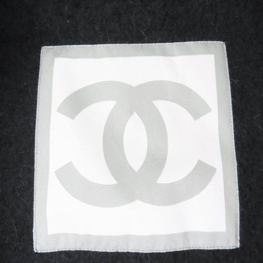極美品☆CHANEL シャネル ヴィンテージ 06A P29214V14904 スポーツライン アルパカ混 ココマーク ZIP ロングコート ブラック 36 正規品の画像