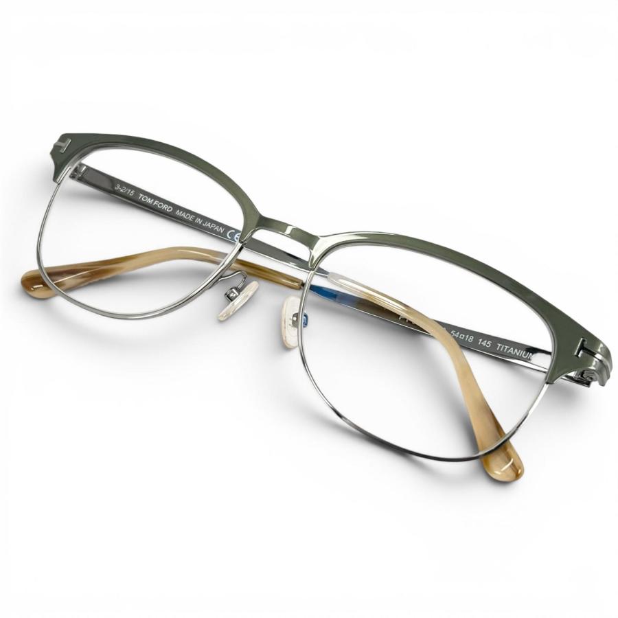 極美品△TOM FORD トムフォード FT5381 チタン サーモント メガネ 眼鏡 