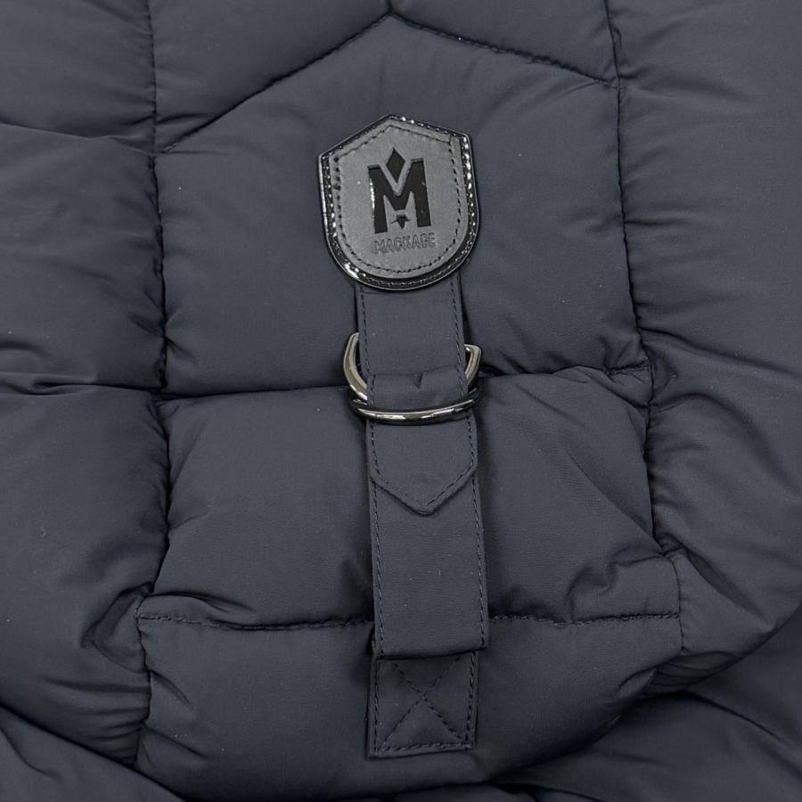 極美品★MACKAGE マッカージュ 11602609-0A FARREN フード・レザーロゴワッペン付 ZIP UP ダウンコート M 正規品 ガーメント・ハンガー付の画像