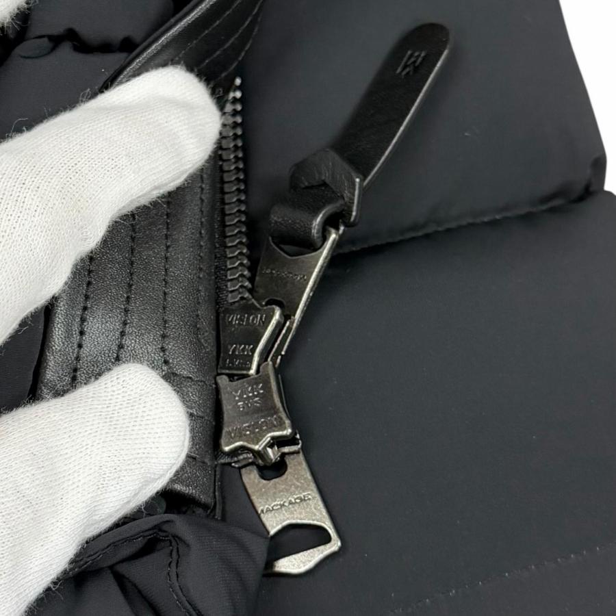 極美品★MACKAGE マッカージュ 11602609-0A FARREN フード・レザーロゴワッペン付 ZIP UP ダウンコート M 正規品 ガーメント・ハンガー付の画像
