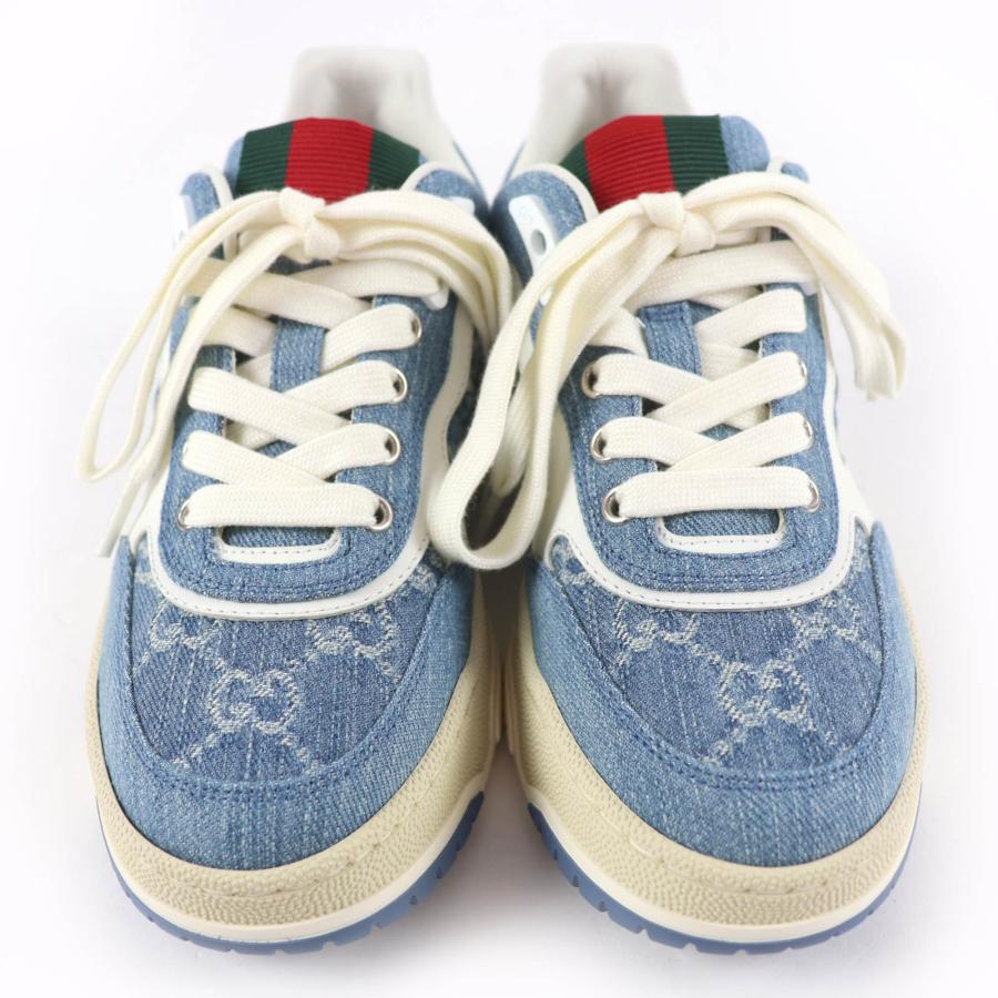 GUCCI（グッチ） 未使用品☆GUCCI 838831 リウェブ GGデニム レザー