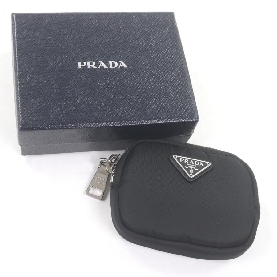 極美品□PRADA プラダ 1TT110 ナイロン トライアングルロゴ 三角プレート ショルダー ミニカーゴポーチ ブラック イタリア製 メンズ_1