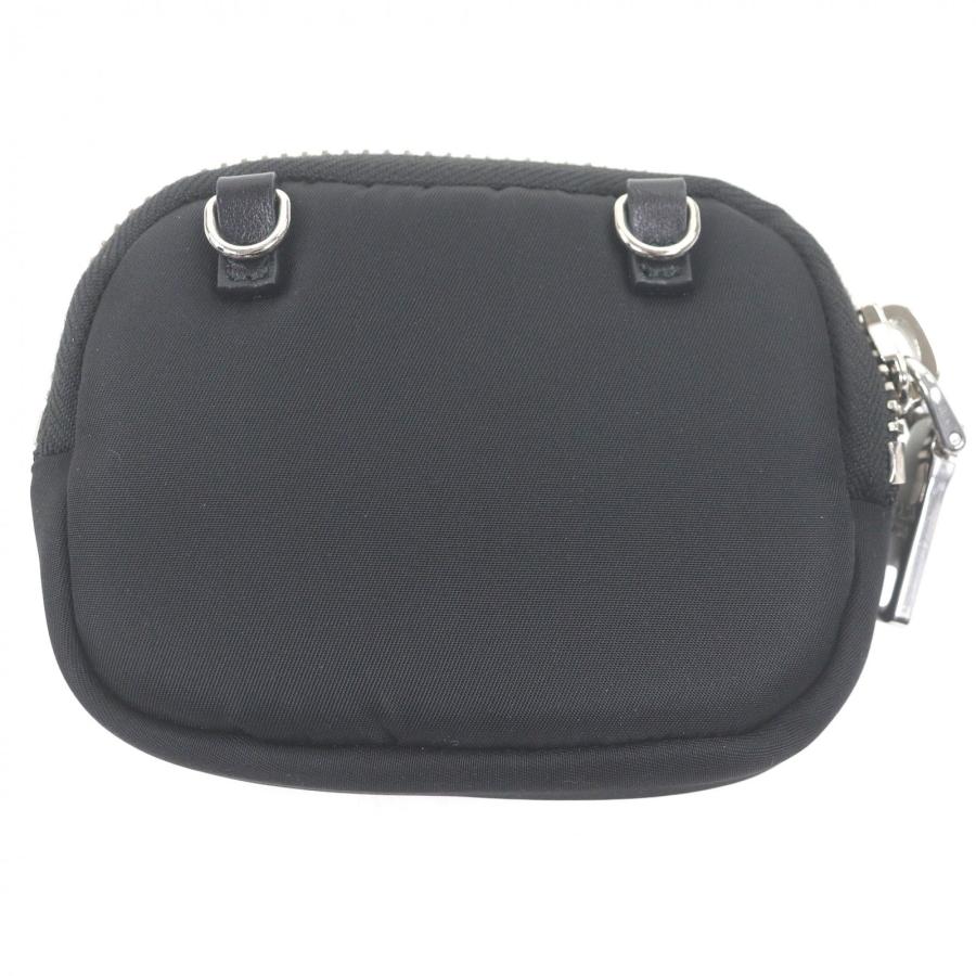極美品□PRADA プラダ 1TT110 ナイロン トライアングルロゴ 三角プレート ショルダー ミニカーゴポーチ ブラック イタリア製 メンズ_3