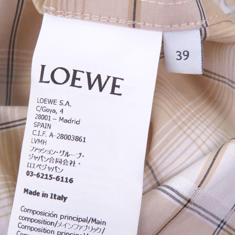 LOEWE（ロエベ） 極美品□LOEWE H526Y05X67 チェック柄 アナグラム 