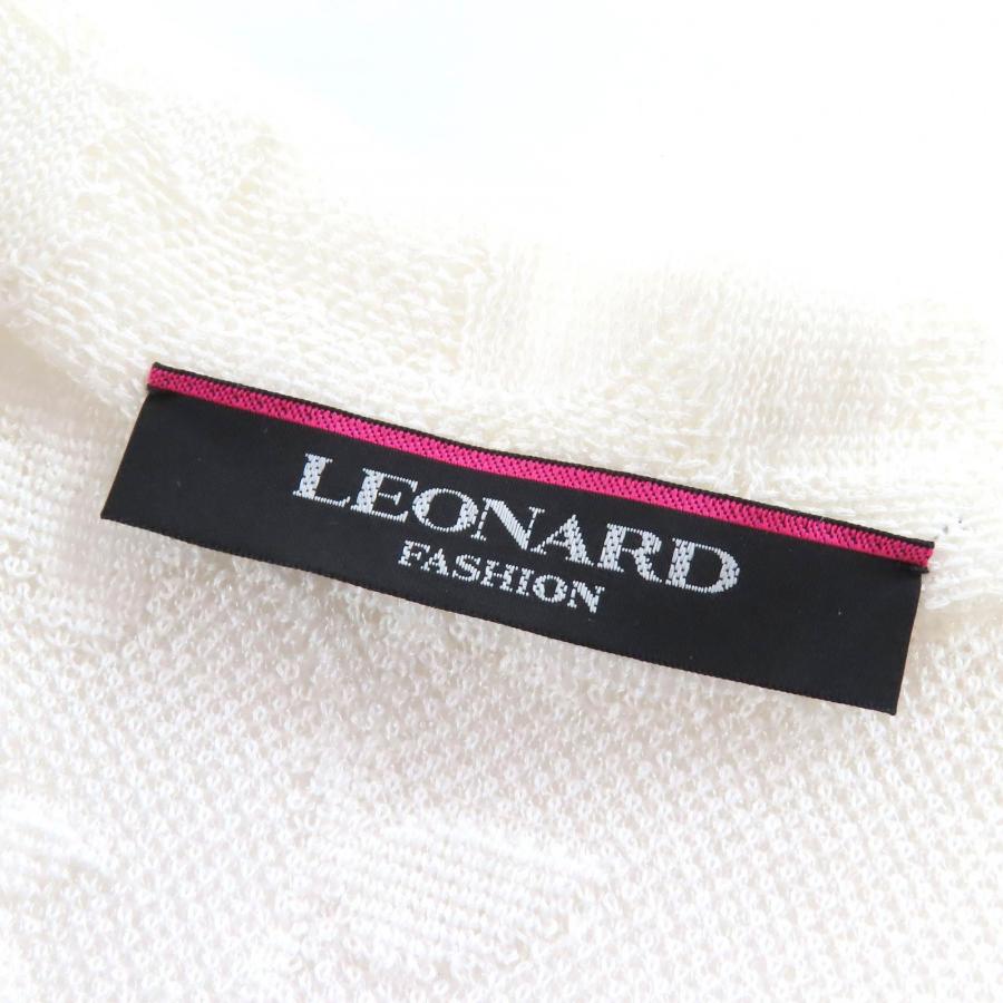 極美品△LEONARD FASHION レオナール ファッション ビジューロゴボタン