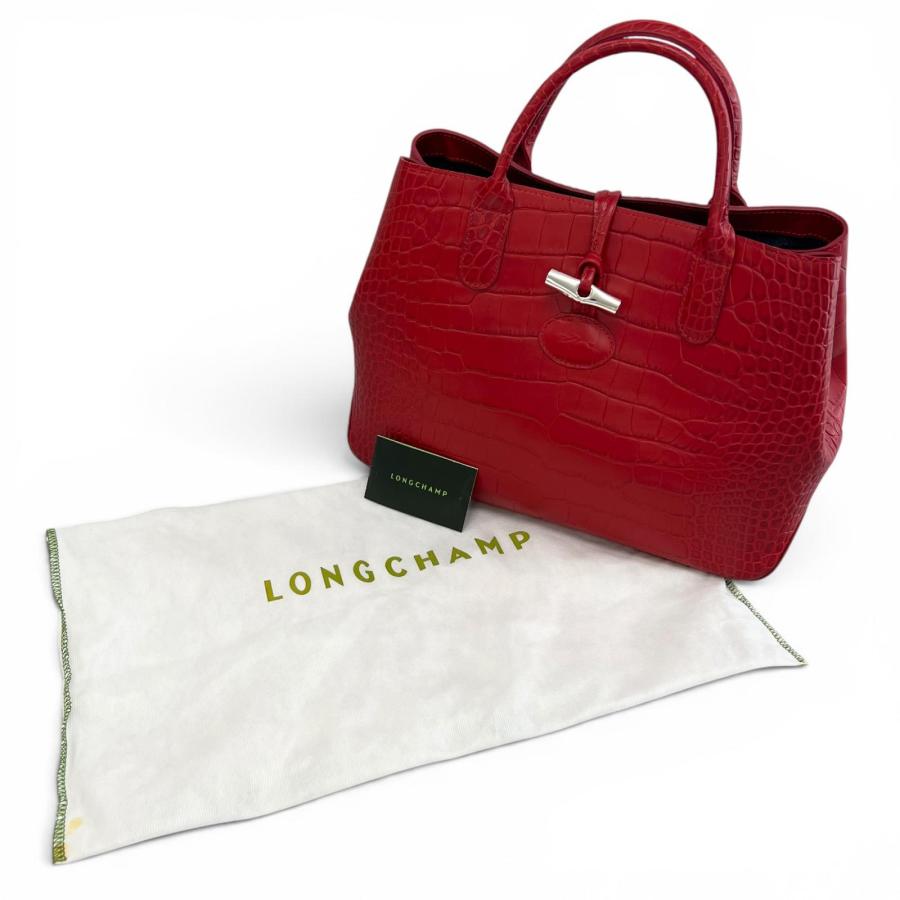LONGCHAMP（ロンシャン） 極美品△Longchamp ロゾ カウハイドレザー