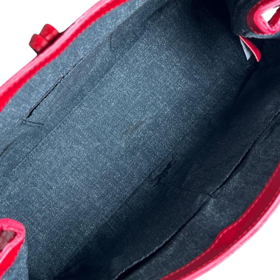 【極美品】LONGCHAMP/ロンシャン/ロゾ/2wayバッグ/黒赤/レザー LONGCHAMP（ロンシャン） 極美品△Longchamp ロゾ カウハイドレザー