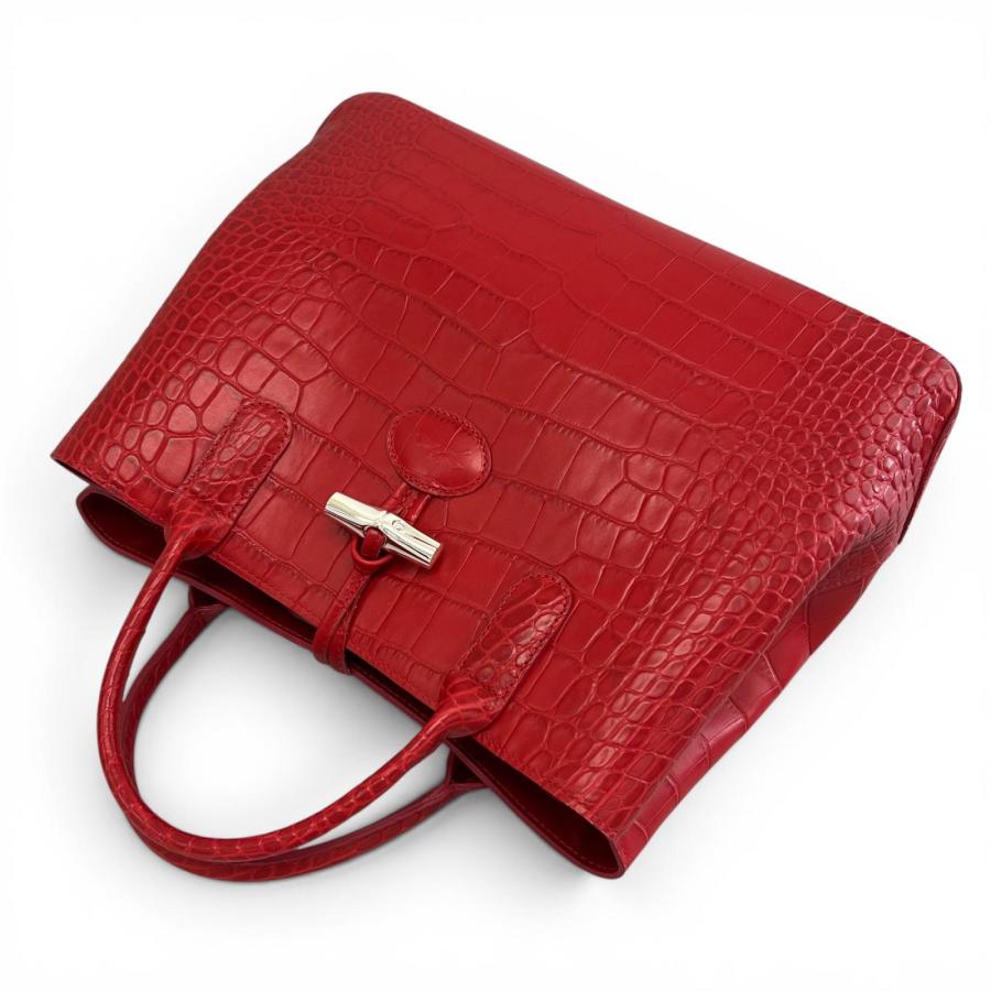 LONGCHAMP（ロンシャン） 極美品△Longchamp ロゾ カウハイドレザー