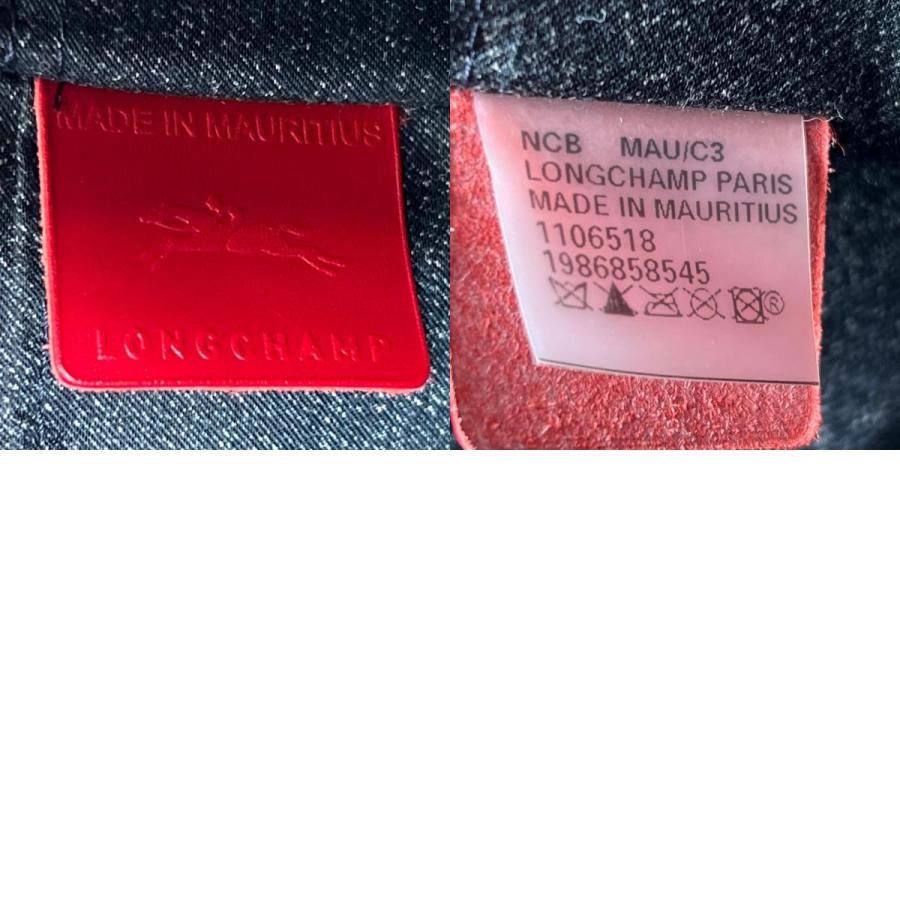 【極美品】LONGCHAMP/ロンシャン/ロゾ/2wayバッグ/黒赤/レザー LONGCHAMP（ロンシャン） 極美品△Longchamp ロゾ カウハイドレザー