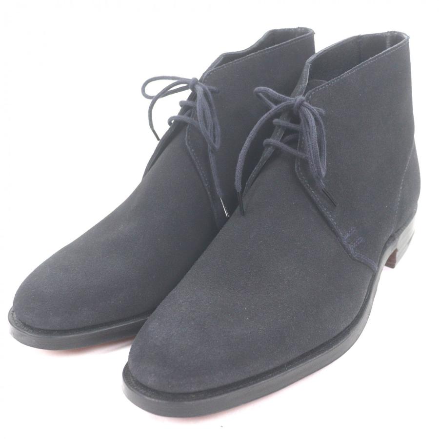 未使用品□CROCKETT&JONES クロケットアンドジョーンズ CHUKKA スウェードレザー チャッカーブーツ ネイビー 5.5 イングランド製 メンズ 未使用品□CROCKETT&JONES クロケットアンドジョーンズ CHUKKA