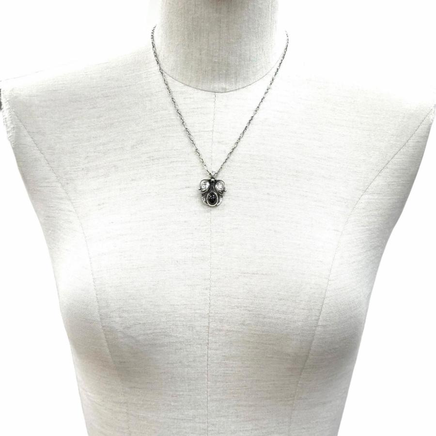 美品◇Georg Jensen ジョージジェンセン 1994 925 ガーネット イヤー