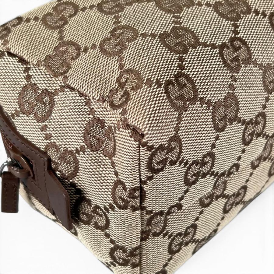 GUCCI GG柄 ポーチ ブラウン　新品未使用保管品 GUCCI（グッチ） 未使用品△GUCCI 29595 GGキャンバス GG柄 コスメ