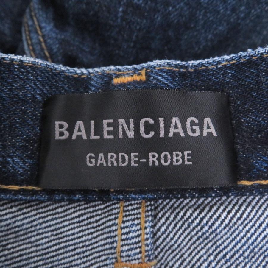 極美品□BALENCIAGA バレンシアガ 23SS 724715 RELAXED JEANS DEEP BLUE ボタンフライ デニムパンツ ジーンズ インディゴブルー 32 正規品 メンズ BALENCIAGA（バレンシアガ） 極美品□BALENCIAGA 23SS 724715 RELAXED