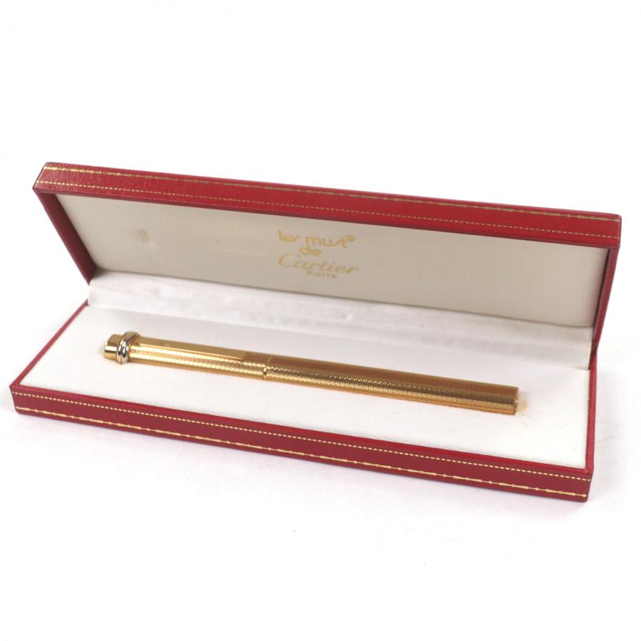 Cartier カルティエ トリニティ キャップ式 ゴールド ボールペン Cartier（カルティエ） 極美品▽Cartier ヴィンテージ トリニティ 総柄
