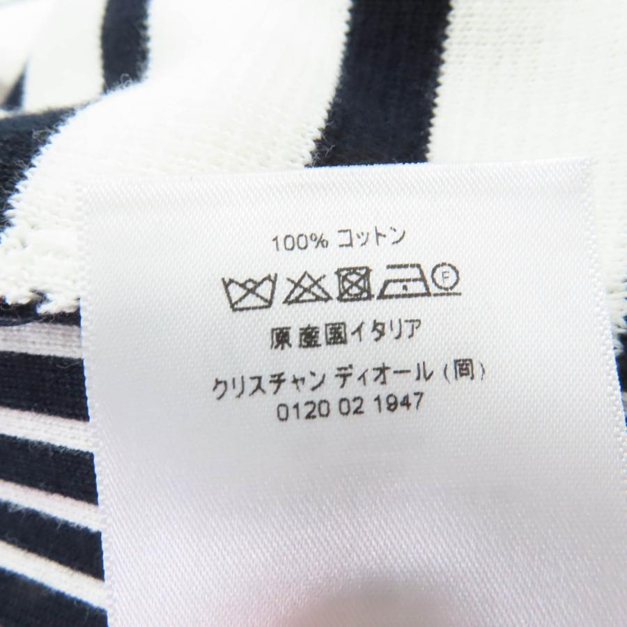 極美品☆Christian Dior クリスチャンディオール 25SS 524S01A7019 Mariniere ボーダー柄 長袖 ニット ホワイト ブラック 38 正規品の画像